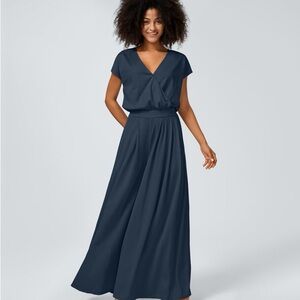 Elegant Navy Blue Maxi Romper L